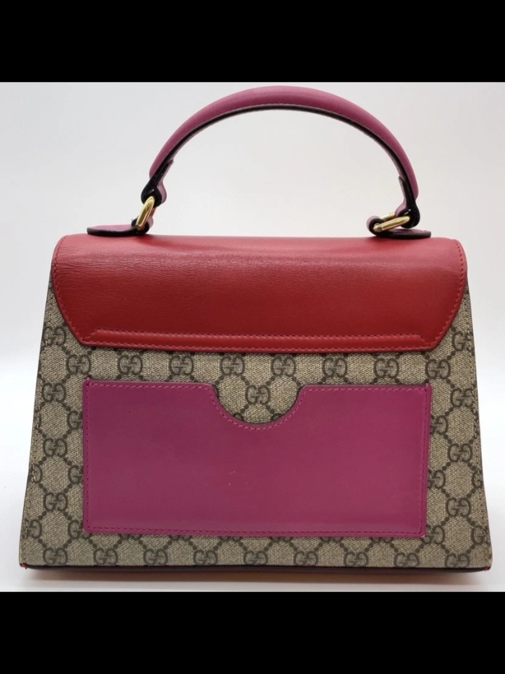 Gucci Padlock GG Supreme Monogram Top Handle 2Way Bag W/DB & Strap - Picture 3 of 15
